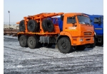 Лесовоз КамАЗ-43118 с прицепом-роспуском