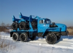 Новый трубоплетевозный тягач Урал с прицепом-роспуском